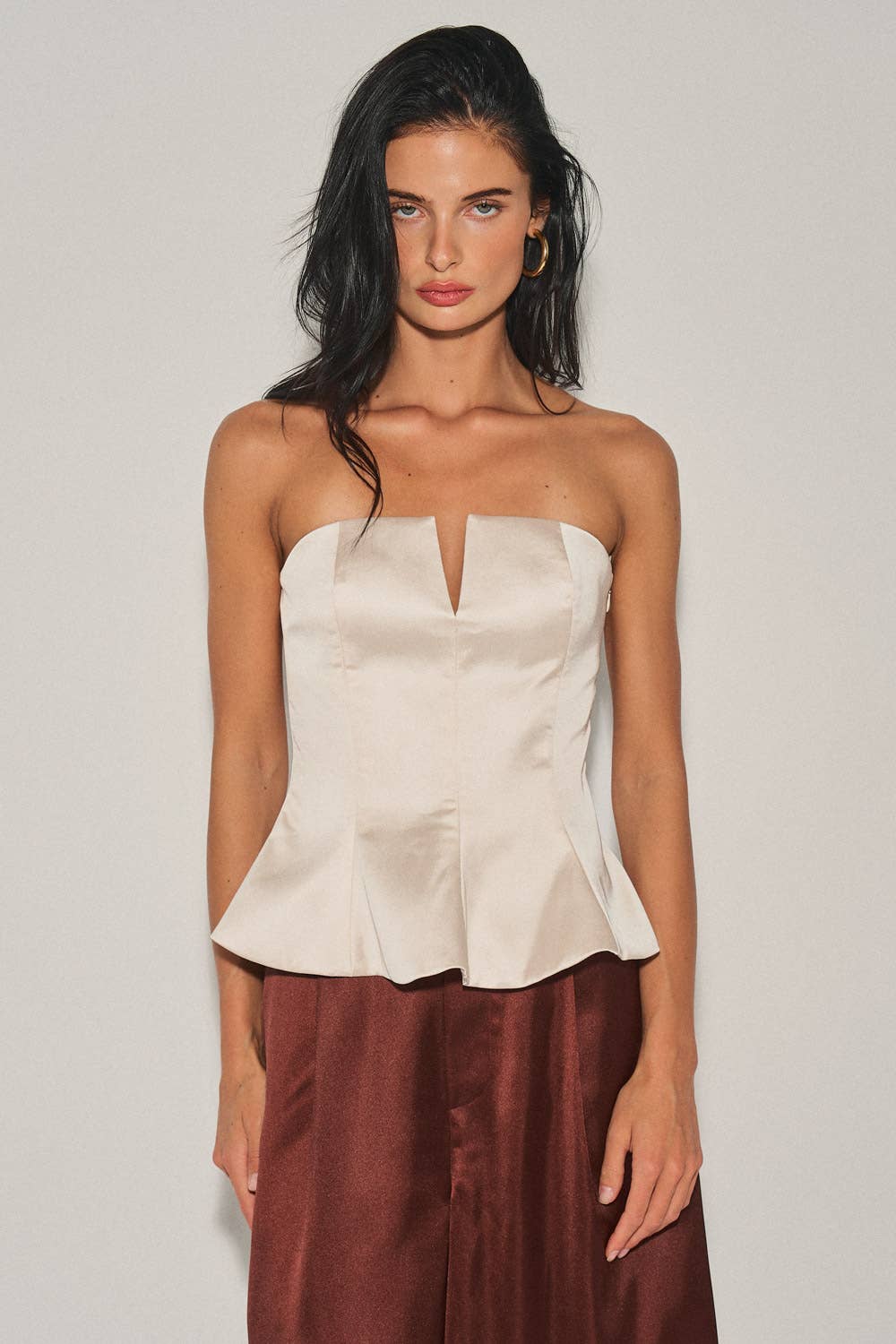 The Swan Peplum Top