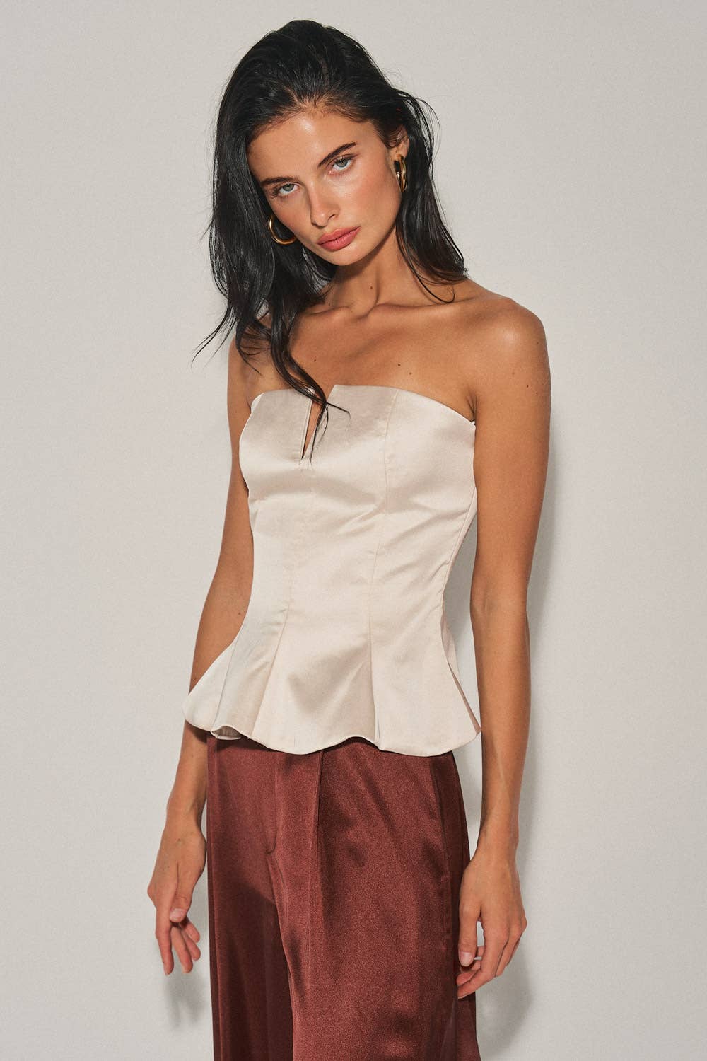 The Swan Peplum Top